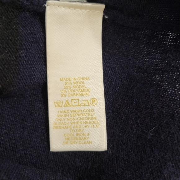 Kate Spade Amari Blue Striped Wool & Cashmere Sweater - Picture 6 of 6